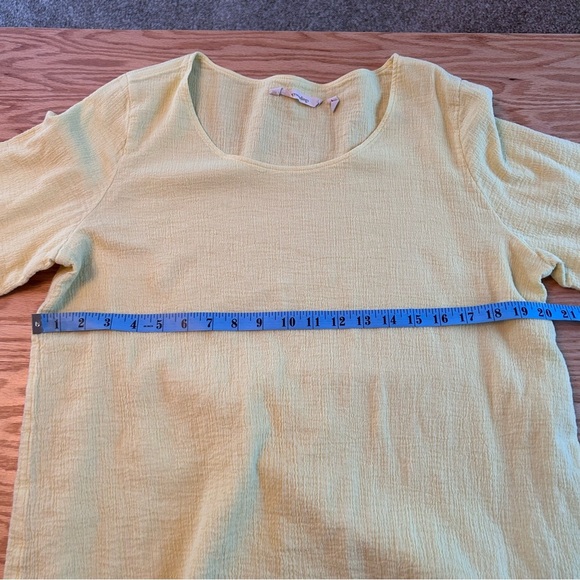 Soft Surroundings Siesta Key Tunic Top Yellow Cotton Gauze Lightweight Large - Picture 10 of 11